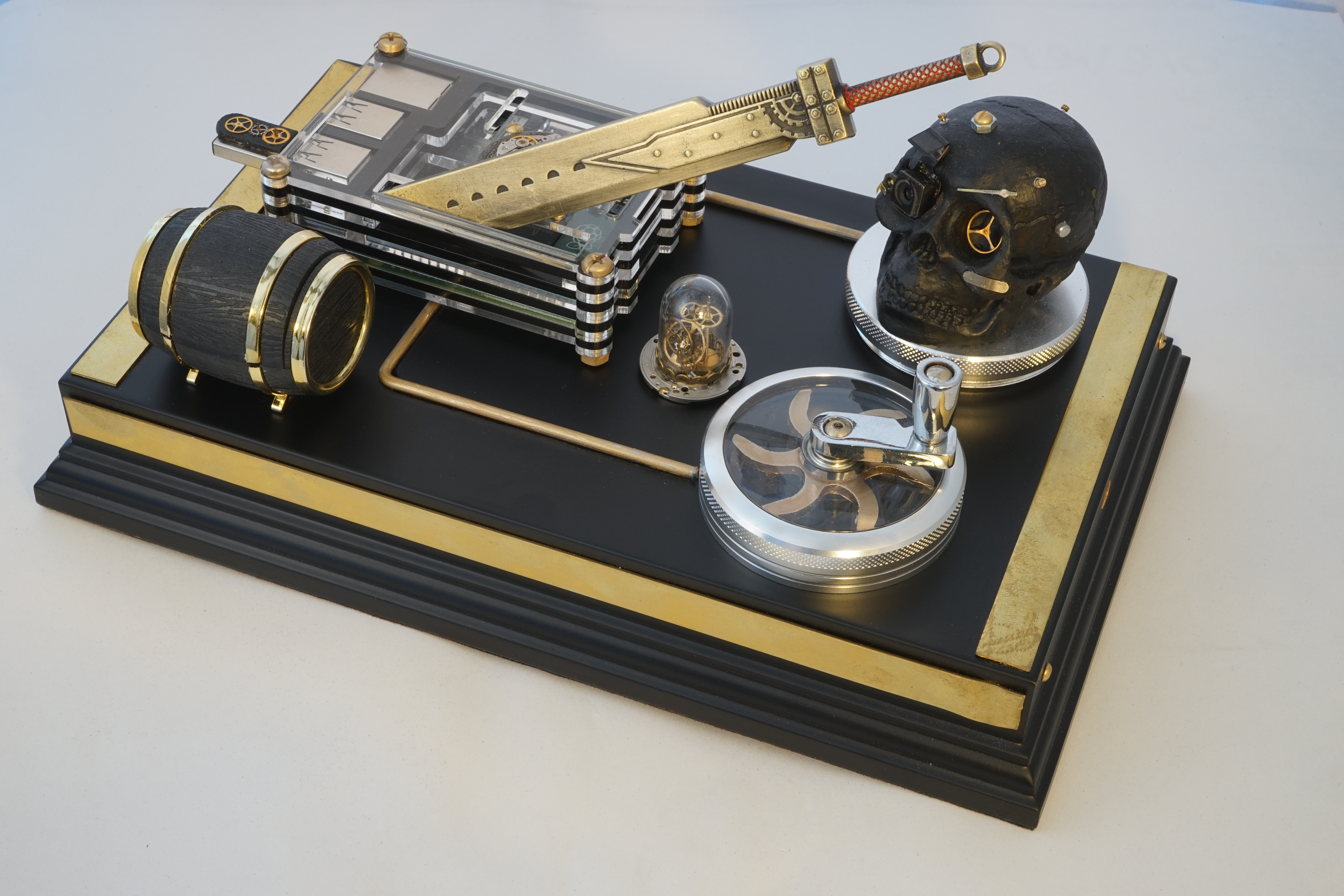 Close-up detail of the machine